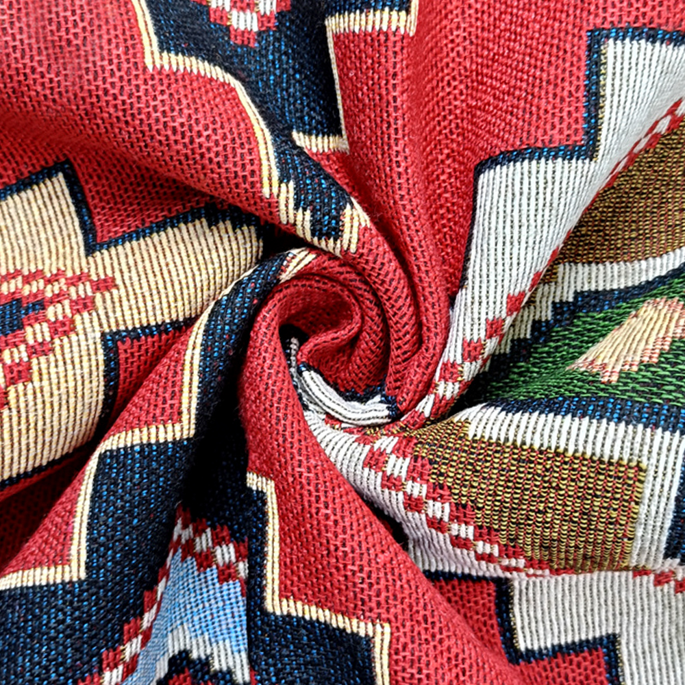 القطن الوطني البوليستر القطن المخلوطة Jacquard Fabric الشهادة الصديقة للبيئة تدعم التخصيص للمنسوجات المنزلية