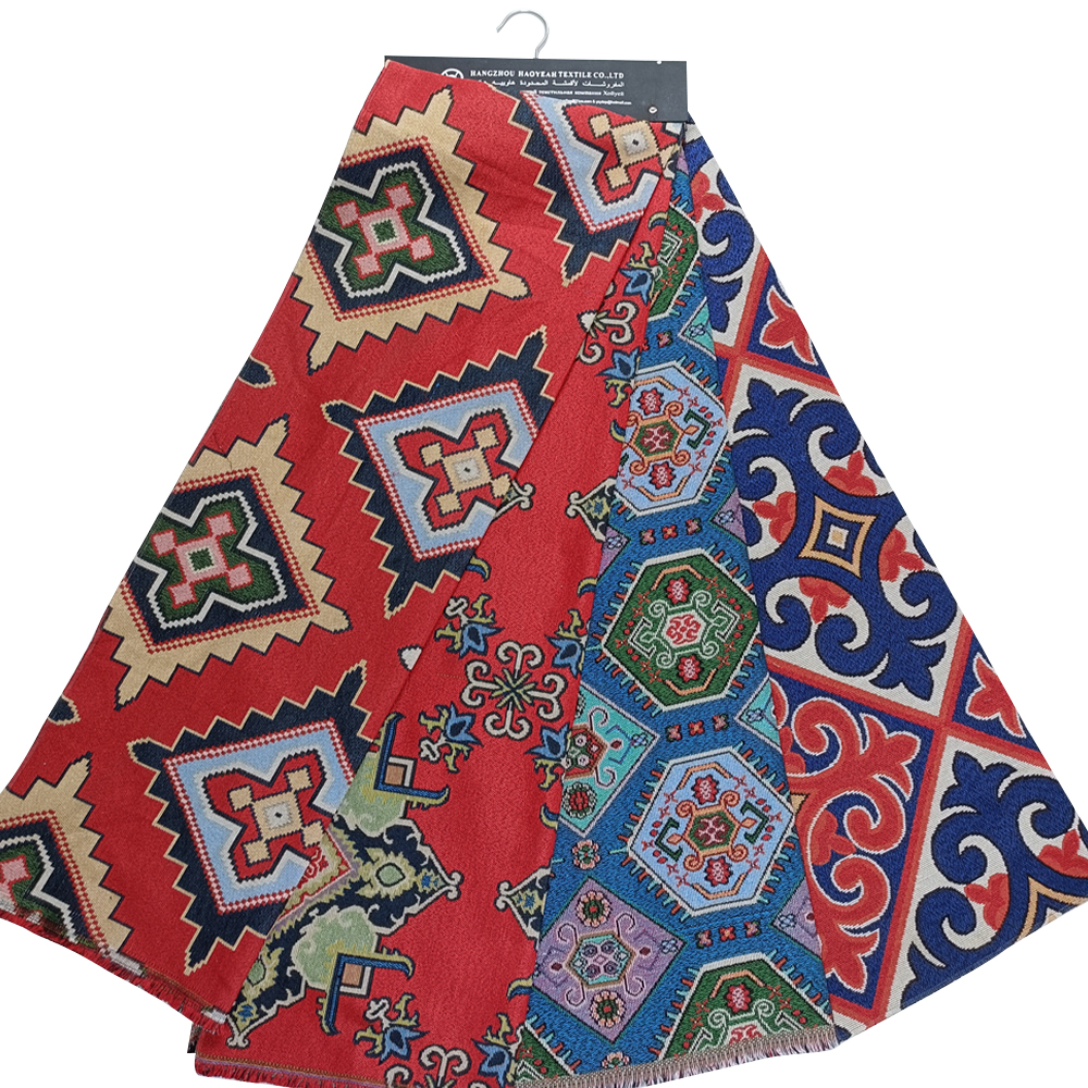 القطن الوطني البوليستر القطن المخلوطة Jacquard Fabric الشهادة الصديقة للبيئة تدعم التخصيص للمنسوجات المنزلية