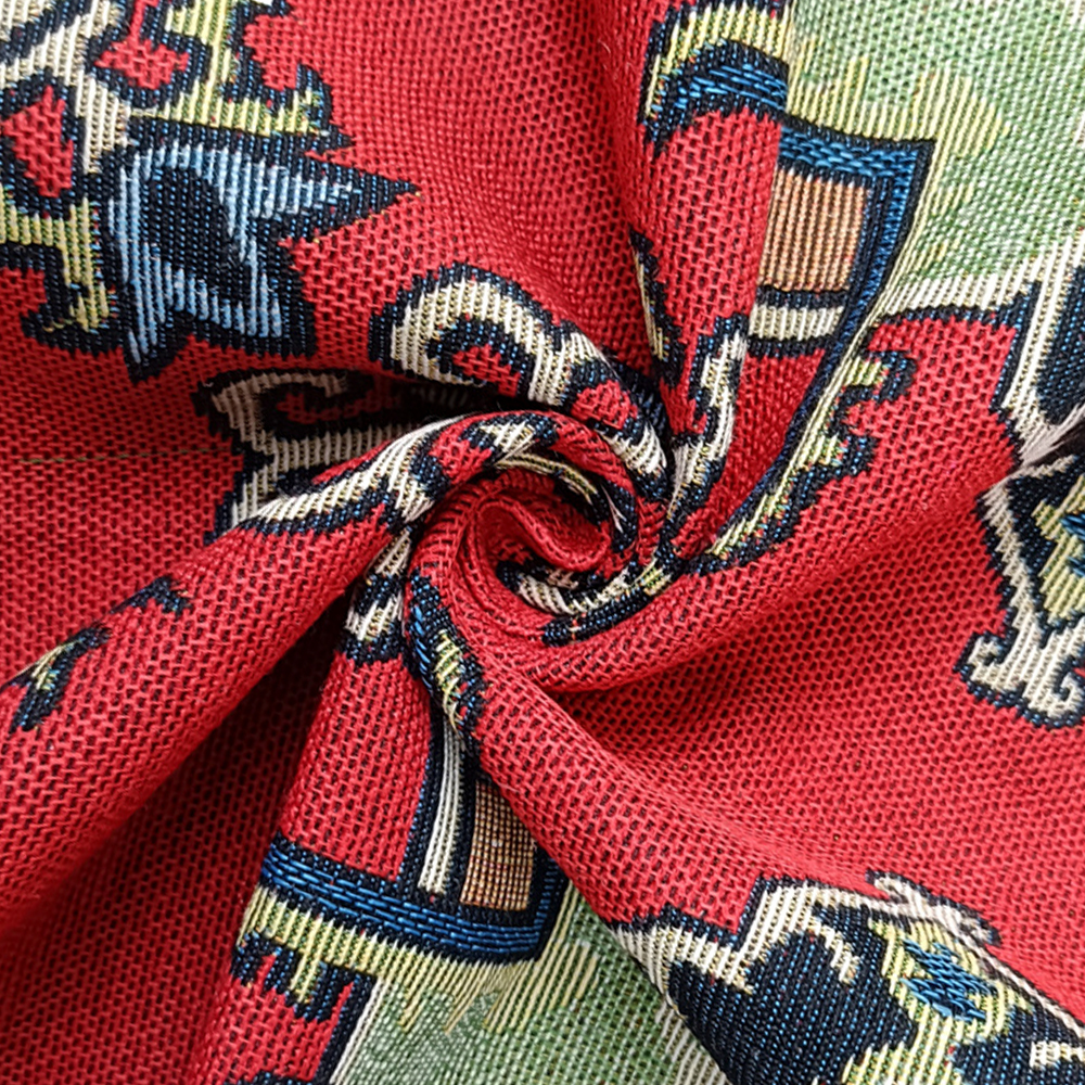القطن الوطني البوليستر القطن المخلوطة Jacquard Fabric الشهادة الصديقة للبيئة تدعم التخصيص للمنسوجات المنزلية