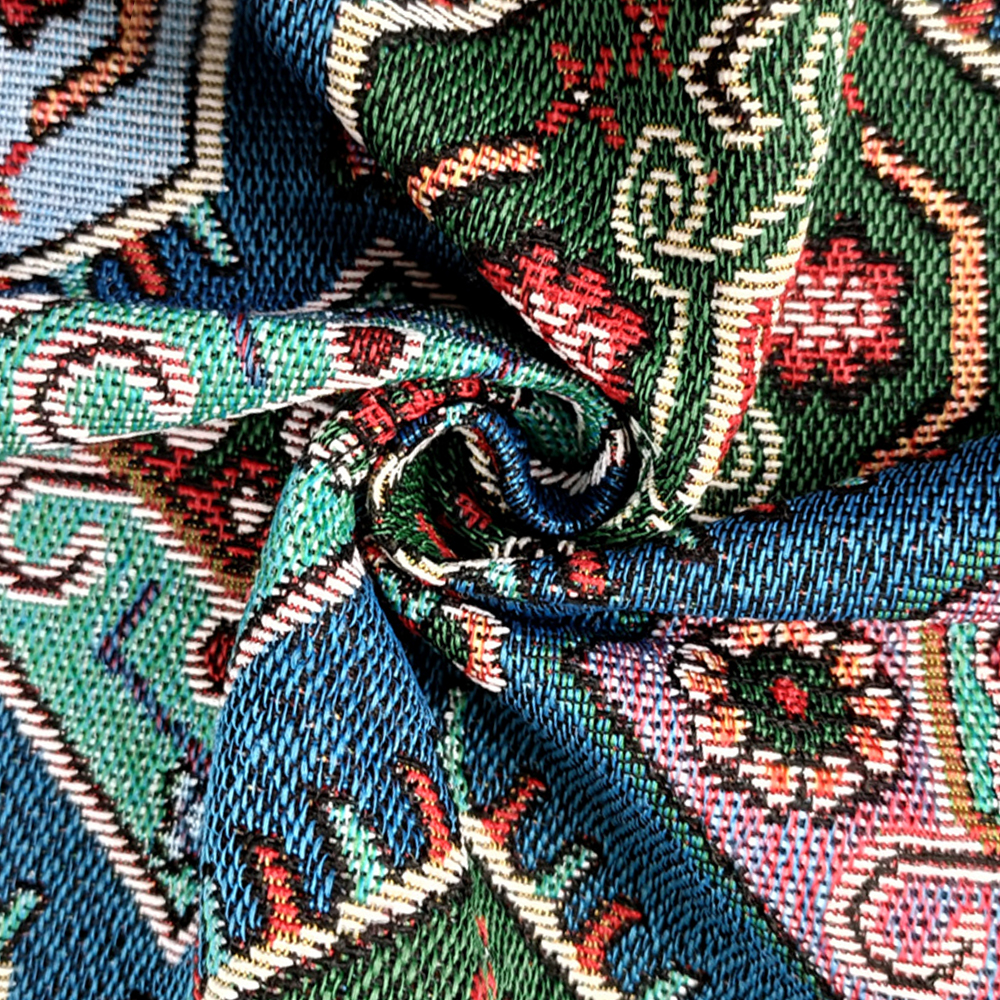 القطن الوطني البوليستر القطن المخلوطة Jacquard Fabric الشهادة الصديقة للبيئة تدعم التخصيص للمنسوجات المنزلية