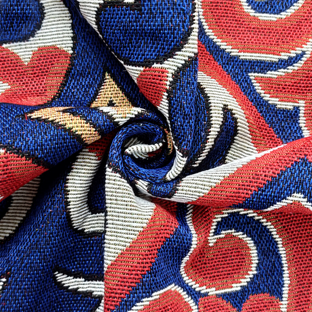 القطن الوطني البوليستر القطن المخلوطة Jacquard Fabric الشهادة الصديقة للبيئة تدعم التخصيص للمنسوجات المنزلية
